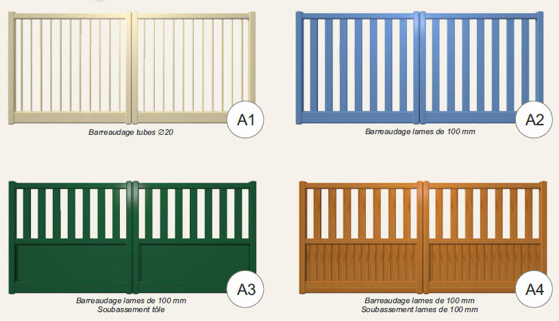 Portails classiques  barreaudage